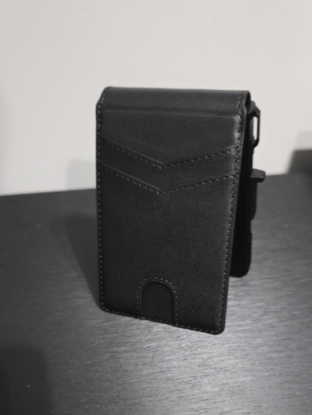 Black Slim Pop Up Wallet